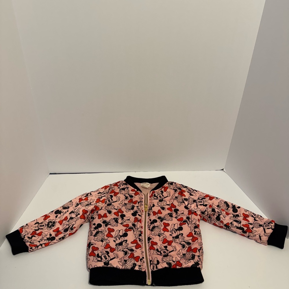 Disney Minnie Mouse Satin Bomber Jacket by Disney Tutu Couture Size 2T